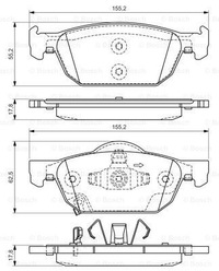 фото thumb №15, Тормозные колодки тормозные bp1291 honda accord ix 08 szt bosch