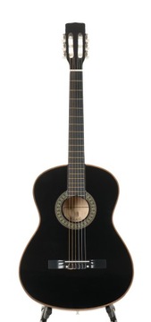 GITARA KLASYCZNA PEŁNOWYMIAROWA 4/4 AKUSTYCZNA +AKCESORIA +TUNER CZARNA.