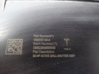 Tesla model 3 рестайлинг  шторка воздуховод воздуха жалюзи активный 1559787-00-a Цена, фото thumb