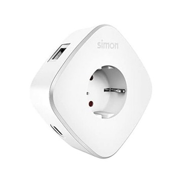 АДАПТЕР SIMON SOCKET 2 USB + 1 USB C + 1 РОЗЕТКА 16 А, БЕЛЫЙ