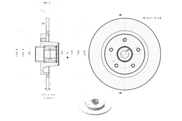 фото thumb №2, Диски тормозные 2szt з подшипниками renault зад brem