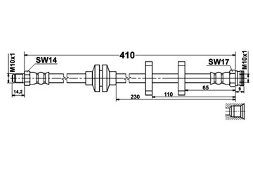фото thumb №2, Шланг тормозной гибкий перед l/p fiat bravo ii marea stilo