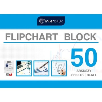 Блокнот для флипчарта Interdruk 50k. Решетка 70 г, 1000 x 640 мм (FLI50#)