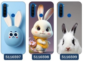 Etui do Xiaomi Redmi Note 8T Wzory Królik Zając Bunny Śmieszne Słodkie