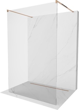 MEXEN KIOTO ŚCIANKA PRYSZNICOWA WOLNOSTOJĄCA 100 x 200 ROSE GOLD szkło 8 mm