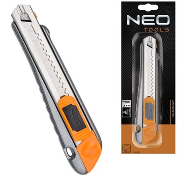 NEO NÓŻ Z OSTRZEM ŁAMANYM 18 MM, METALOWY KORPUS