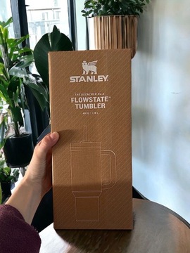 Бутылка-термос Stanley 40 унций с двойными стенками из нержавеющей стали, розовая