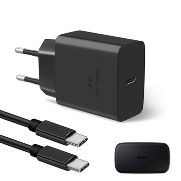 БЫСТРОЕ УНИВЕРСАЛЬНОЕ ЗАРЯДНОЕ УСТРОЙСТВО 45 Вт USB тип C + кабель 2 м для SAMSUNG