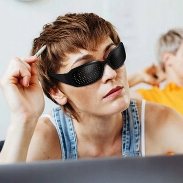 OKULARY LECZĄCE WZROK AJURWEDYJSKIE KOREKCYJNE składane wąskie