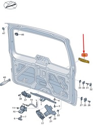 фото thumb №1, Vw caddy sb mk4 rear задняя дверь handle 7e0827566cgru