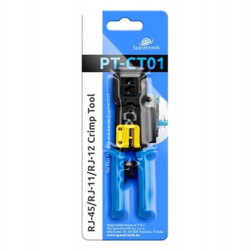 Щипцы для сквозных отверстий для вилок RJ45, RJ12, RJ11. Обжимные клещи Spacetronik.