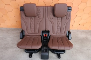 фото thumb №16, Bmw x5 g05 lci салон сидіння диван обшивки merino коричневе 3 rzędy вентиляція