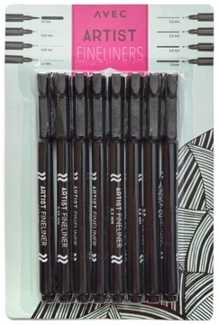 Набор Fineliners Straight Tip, 8 шт. Художественные маркеры