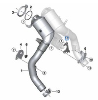 фото thumb №14, Bmw g30 g11 g15 g05 g06 g07 n63b44d n63 тримач кріплення каталізатора
