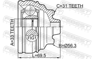 фото thumb №11, Шарнир homokinietyczny внешний bmw x1 e84 ece