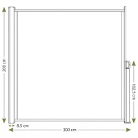 САДОВАЯ МАРКИЗА С БОКОВОЙ СТЕНКОЙ ДЛЯ САДА 300X200 СМ, АНТРАЦИТ