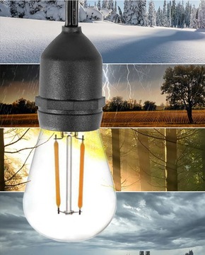 GIRLANDA świetlna Ogrodowa LED 1W 10m 10xE27