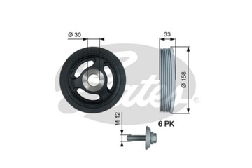 фото thumb №12, Колесо пасове gates tvd1061a 0515t3 citroen
