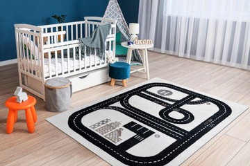 ДЕТСКИЙ КОВЕР FUN 120x170 см STREETS кремовый #O297
