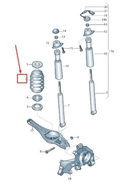 фото thumb №1, Audi q2 ga rear катушка spring 5q0511115mk