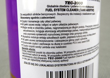 TEC2000 ОЧИСТИТЕЛЬ ТОПЛИВНОЙ СИСТЕМЫ, ПРИСАДКА К БЕНЗИНУ