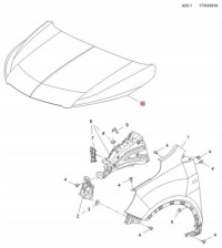 Капот крышка двигателя новая оригинал opel mokka x 42554956 с Разборки, фото thumb