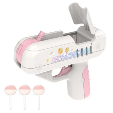 Пистолет Candy Gun Surprise Lollipop Gun розовый