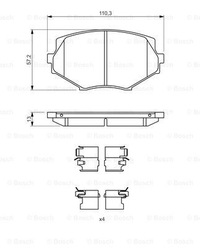 фото thumb №14, Bosch 986 494 655 набор тормозных колодок тормозных, тормоза дисковые