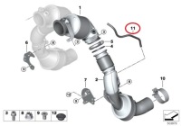 Купить Bmw оригинальный номер 13628092624 шланг катализатора m5 f90 m8 f91 f92, фото thumb