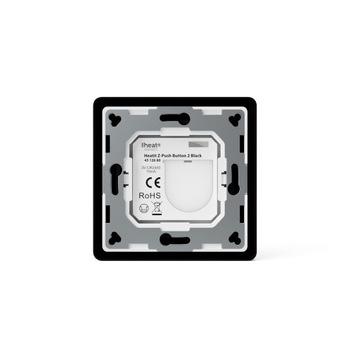 Настенная кнопка Heatit Z-Push 2x черная Z-wave