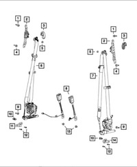 фото thumb №5, Pas ремені вставка водія натягувач wrangler jl 7cc86tx7ab
