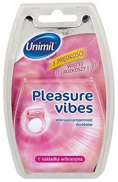 UNIMIL Pleasure Nakładka Wibracyjna Na Penisa Pierścień Potęgujący Orgazm