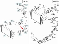 фото thumb №9, Mercedes-benz m-class w164 патрубок інтеркулер a1645281982