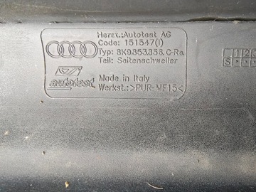 фото thumb №12, Audi rs4 b8 планка пороговая порог правый 8k9853856c