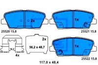 фото thumb №1, Ate комплект тормозных колодок ham. задняя hyundai genesis, gran