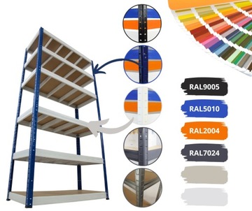 Regał metalowy magazynowy stojak HELIOS 270x75x40cm 7Px350kg 300TYS KOMB