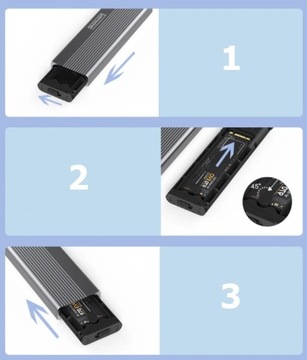 Корпус-адаптер SSD-накопитель M2 NVMe PCIe 2-в-1 USB 3.2 Gen 2 Карман USB-C m.2