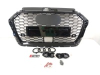 фото thumb №10, Rs3 решітка радіатора audi a3 2017-20 nowa решітка радіатора радіатора full black з pdc acc радар