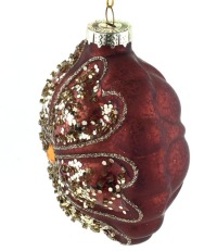 CHRISTMAS BALLS GLASS SHAPES FLOWER 10 см