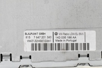 фото thumb №8, Радіо радіопрогравач cd 1k0035186aa vw golf 5 v 03-09