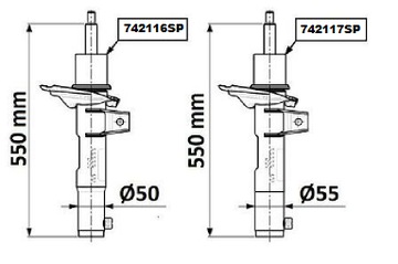742116SP АМОРТИЗАТОР MON AUDI, VOLKSWAGEN. СИДЕНЬЕ,S