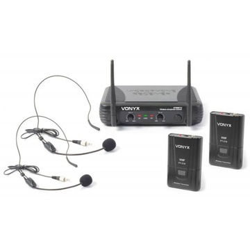 Беспроводной микрофон ГАРНИТУРА 2 шт. Станция VHF+