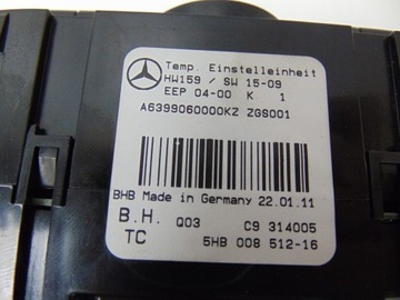 фото thumb №10, Панель керування кондиціонера mercedes vito 639 рестайлінг a6399060000kz