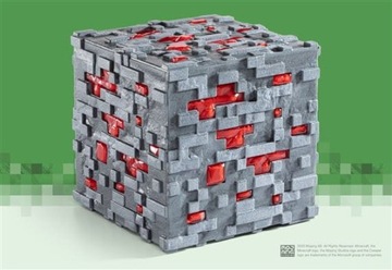 Lampka 3D Ruda Redstone USB Minecraft nocna dla dzieci