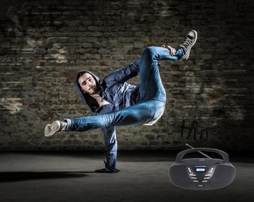 Радиоплеер Boombox FM/CD/MP3/USB/AUX BB7BK