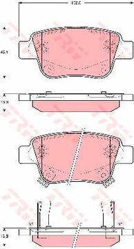 фото thumb №2, Гальмівні колодки гальмо. toyota avensis 03-09 зад gdb3337