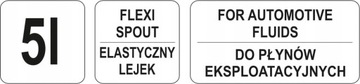 YATO YT-06985 НАПОЛНИТЕЛЬ ДЛЯ МАСТЕРСКОЙ 5Л ЛЕЙКА ГИБКАЯ ВОРОНКА С ВЫПУСКОМ