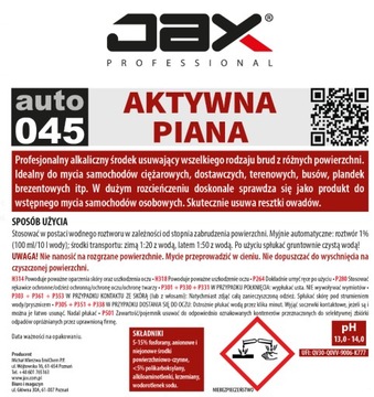 AKTYWNA PIANA 10L 045 JAX PROFESSIONAL
