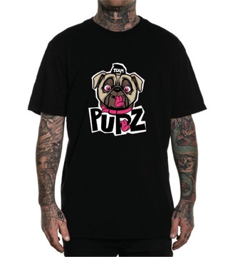 T-SHIRT koszulka męska CZARNA MOPS TEAM PUPZ r.M
