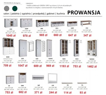 Provence Green W2S витрина зеленая мебель для гостиной